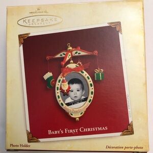 Hallmark Keepsake Baby's First Christmas Ornament 2005 Mobile Photo Holder